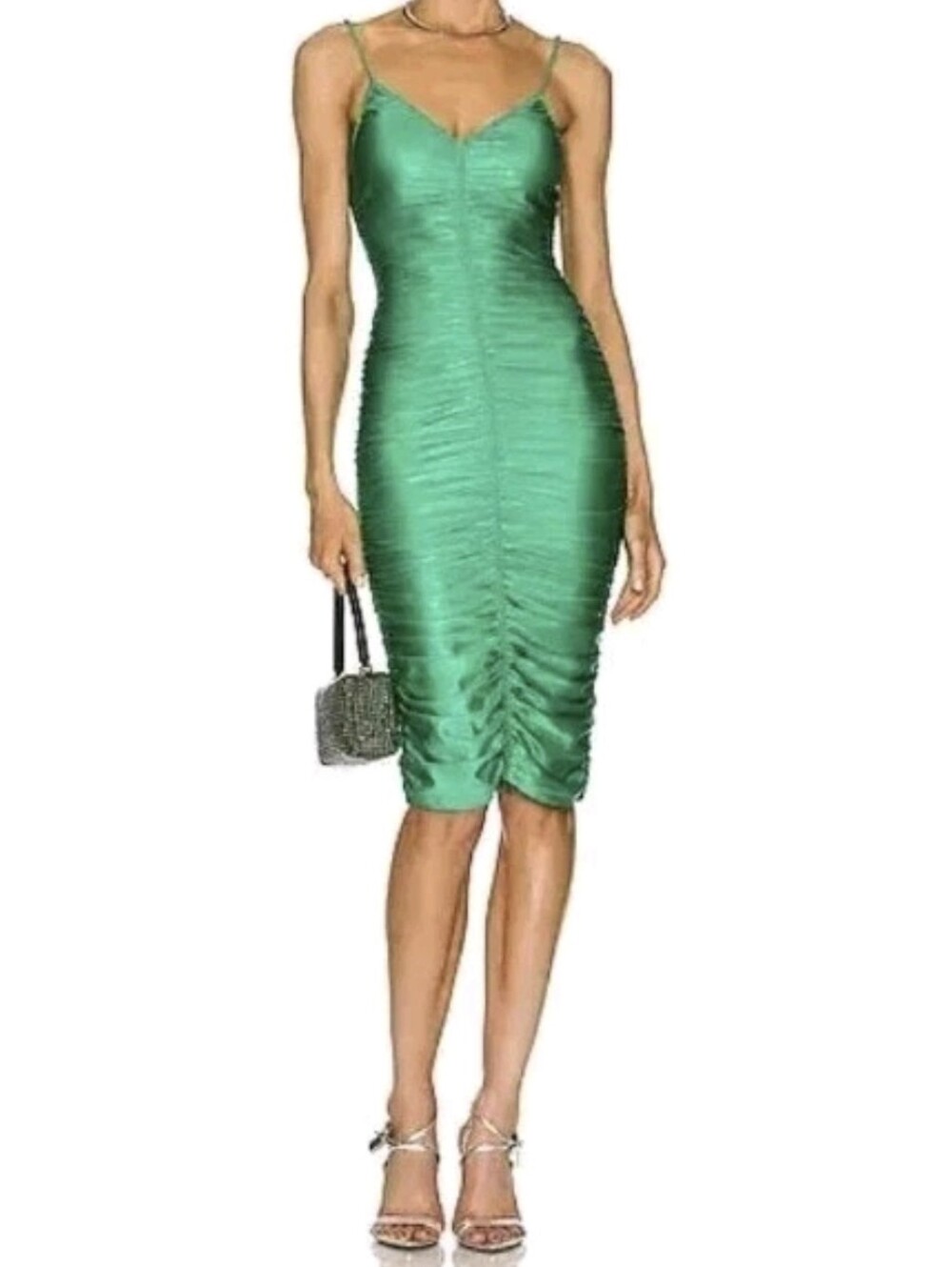 Alexander Wang Poison Ivy Ruched Cami Slip Dress Size S